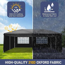 Outvita 10x20ft Pop Up Canopy Tent, Outdoor Instant Shelter Folding Canopy with 6 Side Walls and Carry Bag for Commercial Events, Party, Backyard BBQ, Camping Black by GreenHaven Gardens