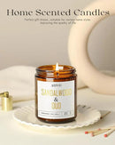 AOOVOO Sandalwood Oud Candle - Sandalwood Candle, Scented Candles, Soy Candles for Home Scented, 9oz by CozyNest Decor