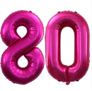 GOER Number 80 Balloons for 80th Birthday Party Decorations,42 Inch Jumbo Foil Helium Balloons for 80th Anniversary (Bright Peach) by TinyTreasures Baby Boutique