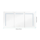 60in. W x 36 in. H LED Large Rectangular Aluminum Alloy Surface Mount Medicine Cabinet with Mirror
