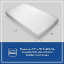 Sealy Baby Stain Protection Fitted Waterproof Infant Crib Mattress Protector Pad and Toddler Bed Cover, Durable and Comfortable Topper, Machine Washable and Dryer Friendly, 52” x 28”- White by TinyTreasures Baby Boutique
