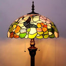 Tiffany Floor Lamp Stained Glass Lamp Standing Reading Light 16x16x70 Inch for Living Room (Butterfly Flowers) by CozyNest Decor