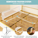 BABY JOY Double Sided Bed Rail Guard, 2 Pack, Extra Long, Swing Down for Convertible Crib, Folding Baby Safety Bedrail for Kids Twin Full Size Queen King Mattress, Rails for Toddlers (White, 60") by TinyTreasures Baby Boutique