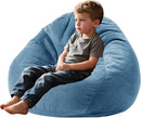 Bean Bag Chairs for Kids Chair Round Sofa Memory Foam Filling Reading Gaming Sofa for Living Room Bedroom by TinyTreasures Baby Boutique