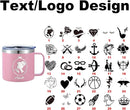 Personalized Mug Cup with Handle 12/14oz Custom Stainless Steel Mugs Customized Name Coffee Tumbler for Women Men Student Family Office Gifts, Text by TinyTreasures Baby Boutique