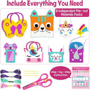 MEGUO Sewing Kit for Kids,Beginner Arts and Crafts, 8 Easy DIY Handbag and Ornaments, Christmas Birthday Gifts Presents Toys for Girls 4-12, Learn to Sew/Embroidery,Parent-Child Interaction by TinyTreasures Baby Boutique