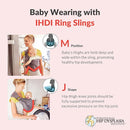 Mamaway Baby Ring Sling - Newborn Sling (Supports up to 165lbs), IHDI Certified, Rayon & Linen Made, Soft & Breathable, Nylon 66 Safety Rings, Storage Pocket Design, Navy by TinyTreasures Baby Boutique