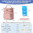 Insulated Breastmilk Cooler Bag with Ice Pack - Holds 6x9oz Bottles, Leakproof Double Layer, Baby Bottle Cooler Bag with Adjustable Strap for Nursing Moms, Daycare & Travel by TinyTreasures Baby Boutique