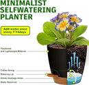 '- Uneed Plastic Flower Pot,5-Pack Plant Pots with Drainage 7/6.5/6/5.5/5 Inch,Self Watering Pots for Indoor Plants,Planters for Indoor Outdoor Plants (Black) by CozyNest Decor