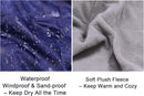 Waterproof Warm Fleece Outdoor Blanket Extra Large Lightweight Portable with Carry Bag for Stadium, Picnic, Camping, Beach, Dogs, Sofa by TinyTreasures Baby Boutique