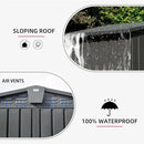 Domi 10’ x 8’ Outdoor Storage Shed, Metal Sheds Tool Storage Gable Roof with Lockable Door & Air Vents, Outdoor Galvanized Steel Sheds for Backyard,Garden,Patio,Lawn