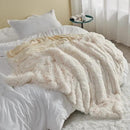 GONAAP Fuzzy Faux Fur Throw Blanket Ivory Super Soft Cozy Plush Fuzzy Shaggy Blanket for Couch Sofa Bed (Ivory, Throw(40"x50")) by CozyNest Decor