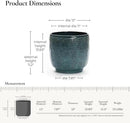 LuxenHome 12" Dia Large Ceramic Pots for Plants, Modern Green Glazed Planters for Outdoor Plants, Round Indoor Flower Pots with Drainage Hole and Rubber Plug for Home Garden Patio by CozyNest Decor