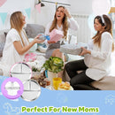 3-Pack Stainless Steel Baby Plates with Suction, BPA-Free Stainless Steel Kids Plates, 9" Divided Toddler Plate for Dishwasher Safe, Non-Slip Silicone Base, Detachable (Pink, Gray, Purple) by TinyTreasures Baby Boutique
