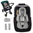 Baby Car Seat Head Support for Doona Stroller, Thickened Infant Carseat Head Support with 3 Strap Covers, Reversible Car Seat Insert for Newborn, Baby Car Seat Cushion with Filled Natural Cotton by TinyTreasures Baby Boutique