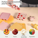 WAJIAYON Baby Food Freezer Tray Silicone Nibble Freezer Tray,Baby Fruit Food Feeder Teether,Breastmilk Popsicle Mold,Babies Breast Milk Teether Pop Maker Maker for Homemade Infant Meals-Pink by TinyTreasures Baby Boutique