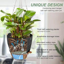 41.5 Inch Macrame Plant Hanger Indoor Outdoor with 12 Inch Flower Pot, Hanging Planter for Plants Holder with Wood Beads for Boho Home Decor (Ivory+Black) by GreenHaven Gardens