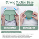 O'doe 17-Piece BPA-Free Silicone Baby Feeding Set | Thick & Soft Suction Plates, Baby Bowls, Wooden Fork & Spoon, and More | Make Mealtime Fun and Easy for Your Little One (Green, V2) by TinyTreasures Baby Boutique