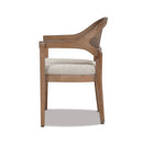 Americana - Mid-Century Modern Cane Back Dining Chair Textured Weave - Taupe Beige by HouseOfZazla