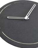 Stephanie Imports Modern Minimalist Dark Concrete Gray Silent Wall Clock (Silver) by CozyNest Decor