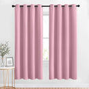 NICETOWN Crystal Pink Blackout Draperies Curtains - Window Treatment Thermal Insulated Solid Grommet Blackout Curtains/Drapes for Bedroom (Set of 2 Panels, 52 by 72 Inch, Crystal Pink) by TinyTreasures Baby Boutique