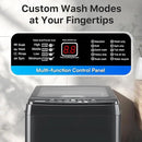 Portable Washing Machines 27 LBS Full Automatic Clothes Washer and Spinner Combo with 10 Program and 8 Water Level, Compact Laundry Wash Spin Dryer for Apartment RV Dorm, Grey by CozyNest Decor
