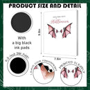 SHLINCO Baby's First Halloween Handprint Kit - Spooky Keepsake Gift with Bat Design, 7.8x9.8 Inch Canvas Photo Prop and Footprint Art for Desktop Decor, Halloween Baby Keepsake Gift by TinyTreasures Baby Boutique