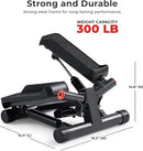 Sunny Health & Fitness Mini Stepper for Exercise at Home, Stair Step Workout Machine with Resistance Band and Over 300lb Weight Capacity, Optional Twist Motion and Free SunnyFit App Connection by CozyNest Decor