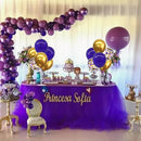 TONIFUL 4 Set Purple Gold Balloon Centerpieces for Table,Balloon Stand Kit for Graduation Decorations 2025 Class of 2025 Party Decorations,New Year,Anniversary,Birthday Decoration by TinyTreasures Baby Boutique