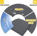 AAAAAcessories Outdoor Seat Cushions for Chairs, Waterproof, Fade-Resistant Patio Furniture Replacement Cushions, 17" x 16" x 2", Set of 4, Dark Gray by GreenHaven Gardens