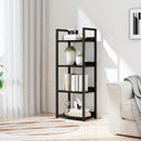 NUMENN Narrow Bookshelf, 4 Tier Bookshelves, Home Office Bookcase Shelf Storage Organizer, Free Standing Storage Shelving Unit for Bedroom, Living Room and Home Office, Black by CozyNest Decor