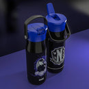 Zak Designs Harmony Wednesday Water Bottle for Travel or At Home, 20oz Recycled Stainless Steel is Leak-Proof When Closed and Vacuum Insulated with Straw Lid and Carry Handle (Wednesday Addams) by TinyTreasures Baby Boutique