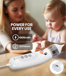 Nasal Aspirator for Baby Electric Nose Cleaner and Booger Sucker with LED Light and Music, Gentle Suction for Stuffy Nose, 5 Levels, USB-C Rechargeable, BPA-Free Silicone Tips, Easy to Clean by TinyTreasures Baby Boutique