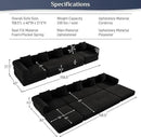 Modular Sectional Loveseat Sofa Cloud Boneless Couch, Modern Sleeper Sofa for Customizable Living Spaces, Cozy Modular Couch for Indoor Room, No Assembly Required, Black by CozyNest Decor