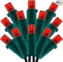 200 Count Red Wide Angle LED Christmas Lights, 66 ft Green Wire UL Certified Commercial Grade 5mm Holiday String Light Set (Red) by CozyNest Decor