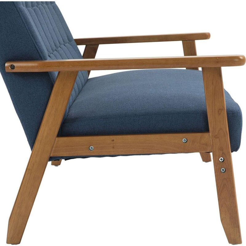 Mid-Century Modern Solid Loveseat Sofa Upholstered Linen Loveseat, 2-Seat Upholstered Loveseat Sofa Modern Couch