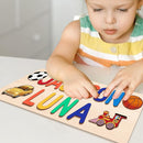 Personalized Name Puzzle for Kids Personalized Baby Gifts First Birthday for Girls & Boys Name Puzzles for Toddlers 1-3 Montessori Learning Toddler Toy Alphabet Puzzle by TinyTreasures Baby Boutique