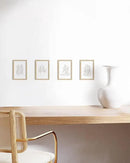 HAUS AND HUES Solid Oak 4x6 Picture Frame Set of 4 - Bulk Frames for Wall or Tabletop, Multiple Photos, Wooden Frames by CozyNest Decor