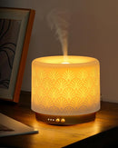 Ceramic Essential Oil Diffuser 280ml- Aromatherapy Diffuser with Ultrasonic Cool Mist Humidifier, Night Light, Timer, Auto Shut-Off, Large Room Aroma Diffuser for Home, Bedroom, Office, Yoga by TinyTreasures Baby Boutique