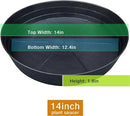 Plant Saucer 14 Inch, 4 Pack Extra Large Planter Saucer, Plastic Plant Saucers for Indoors and Outdoors, Deep Plant Pot Saucers, Drainage Tray for 9 10 12 in Planters by GreenHaven Gardens