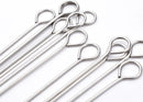 12 Inch Long Metal BBQ Kabob, Stainless Steel Skewers Shish Kebab Skewers 30 Pack (12Inch BBQ Skewers-30p) by GreenHaven Gardens