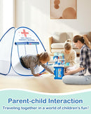 Kids Tent,Pop Up Kids Play Tent Hospital Center Theme with Complete Toy Set, Play Toys Play Set for Indoor Outdoor Pretend Play by TinyTreasures Baby Boutique