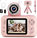 Kids Camera Girls for 3 4 5 6 7 8 9 Years Old Girls,1080P HD Video Selfie Camera with 32G SD Card Kids Digital Camera Toys for Toddler Birthday Gifts Pink by TinyTreasures Baby Boutique