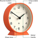 NEWGATE® M Mantel Echo Desk Clock | Modern Round Design | Pumpkin Orange | Easy to Read Numbers | Contemporary Style for Desk, Table, Shelf or Bedside by CozyNest Decor