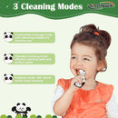 Kids U Shaped Electric Toothbrush for Age 2-12, Rechargeable Toddler Toothbrush with Smart Timer & 3 Clean Modes, Panda Design, IPX7 Waterproof, 3 Brush Heads & 360°Cleaning by TinyTreasures Baby Boutique