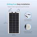 Renogy Flexible Solar Panel 100 Watt 12 Volt Monocrystalline Semi-Flexible Bendable Mono Off-Grid Charger for Marine RV Cabin Van Car Uneven Surfaces by CozyNest Decor