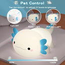 Axolotl Night Light,Cute Axolotl Lamp,Food Grade Silicone Nursery Nightlight,Rechargeable/Dimmable LED Squishy Novelty Animal Bedside Touch Lamp,Baby Room Decor, Axolotl Gifts for Kids/Boys by TinyTreasures Baby Boutique