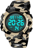 Kids Watch,Boys Watch for 3-15 Year Old Boys,Digital Sport Outdoor Multifunctional Chronograph LED 50 M Waterproof Alarm Calendar Analog Watch for Children with Silicone Band,Kids Gift by TinyTreasures Baby Boutique