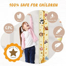 Personalized Name Growth Chart Wall Decor for Kids – Canvas Removable Height Chart Measuring Ruler 59" x 7.9" (Giraffes) by TinyTreasures Baby Boutique