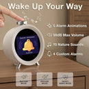 Dekala ChronoSense Alarm Clock for Bedroom Temperature Humidity, 7-Day Programmable 4 Alarms, 100dB Loud Gradual Alarm Clock Heavy Sleeper, IPS Screen Animation, Hourly Chime by TinyTreasures Baby Boutique